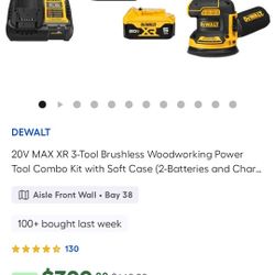 DEWALT WOOD WORKING COMBO KIT PLUS BITS