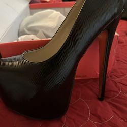 Redkiss Stilettos Black Red Kiss Goth Gothic Heels Size 9  Emo Alternative Grunge  Dominatryx Bdsm Exotic Dancer Club Festival Rave Bondage  Witch Wit