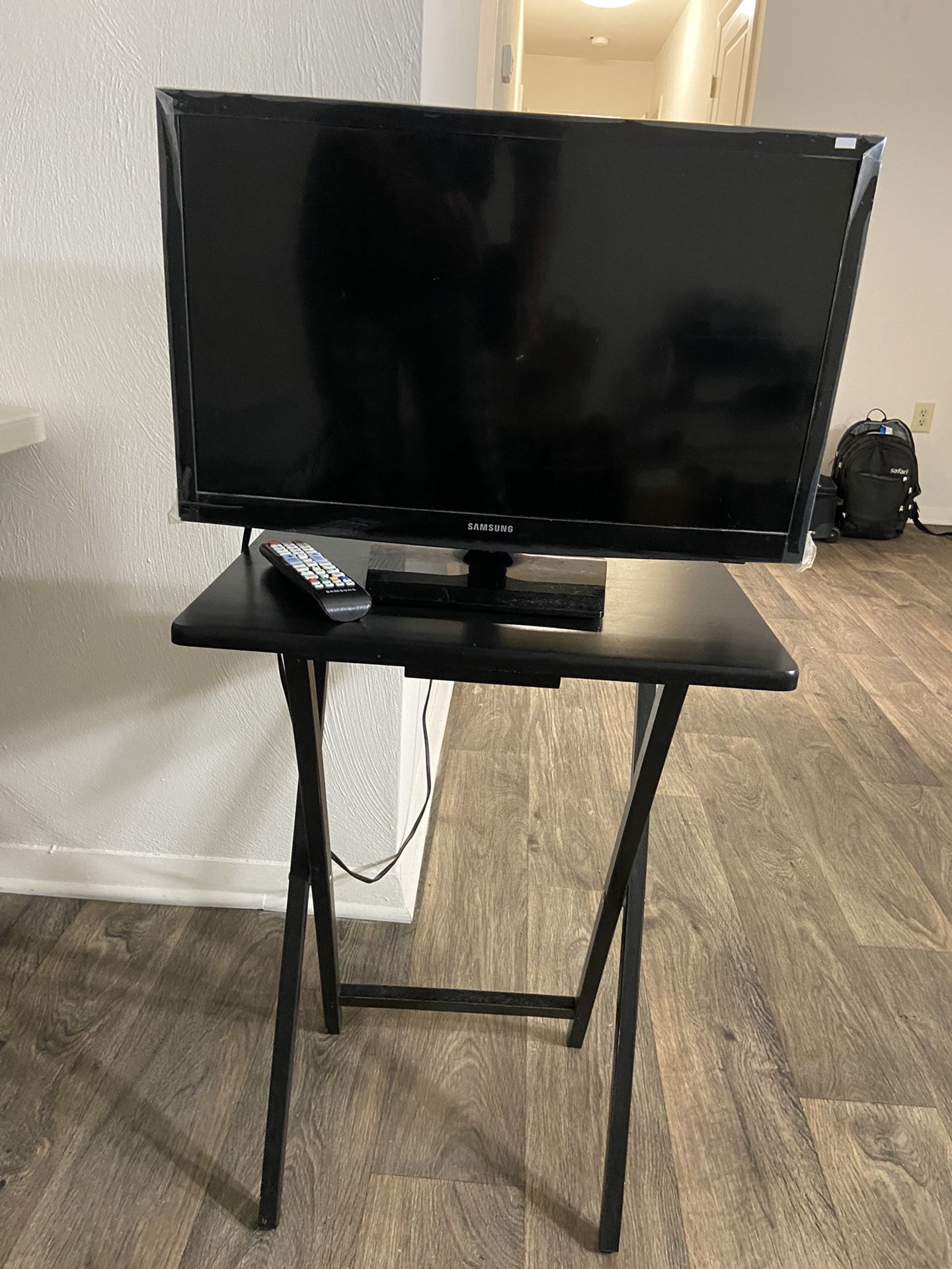 TV and Foldable Table