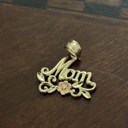 14k Gold Mom Pendant Dije Colgante De Oro