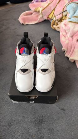 Air Jordan 8 Retro White Black Red Sneakers