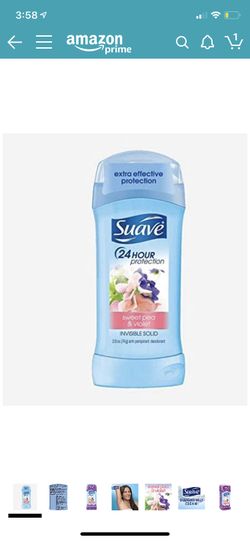Suave Antiperspirant Deodorant, Sweet Pea 2.6 oz, Twin Pack