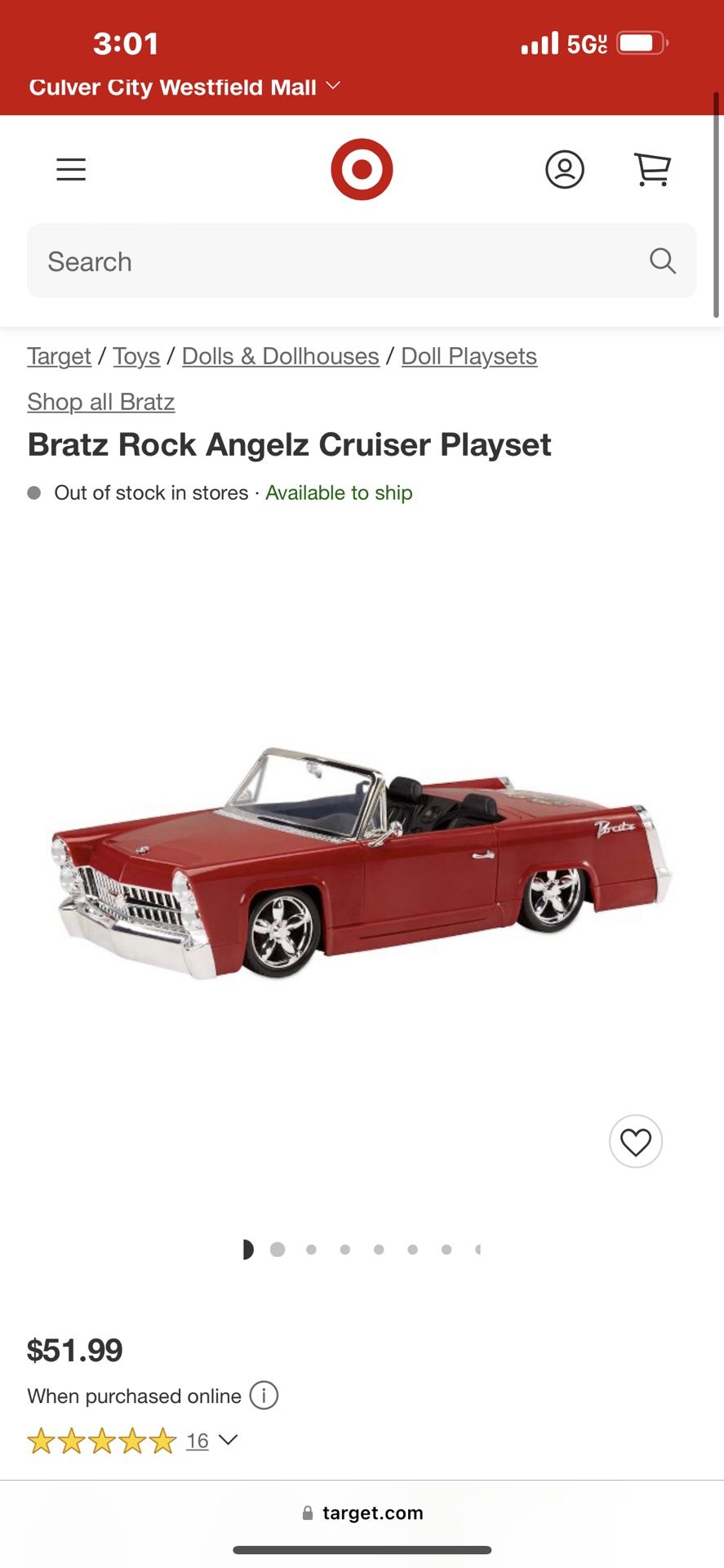 Bratz Doll Classic Car for Sale in Los Angeles CA OfferUp