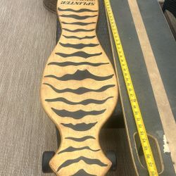 Vintage One Of Kind Tiger Skateboard 