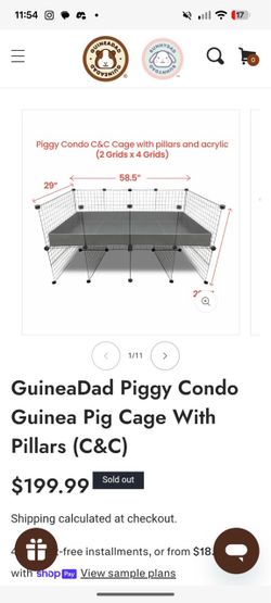 GuineaDad Piggy Condo C&C Guinea Pig Cage