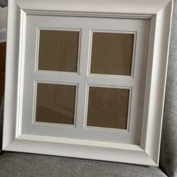White 18 X 18 Picture Frame- holds 4 pictures