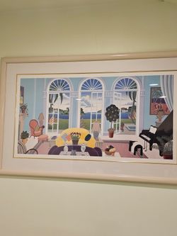 Large 36" x 60" Framed Wall Art Print – Excellent Condition –