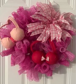 Breast Cancer Booby Wreath