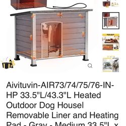 Out Door For Small Dog House  For Small Dogs Or Cat With  Heat Pad 