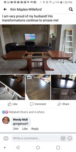 Custom furniture refinishing