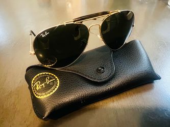 Vintage B&L Ray Ban Outdoorsman II 62-14 Gold Frame Sunglasses