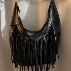 Black Fringe Shoulder bag 