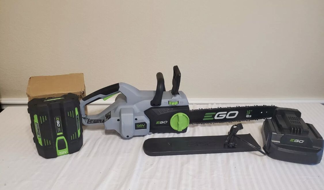 EGO E425 Power Plus 56-Voltb Lithium Ion 16-in Cordless Electric Chainsaw (Bat...