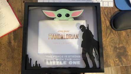 The Mandorian Photo Frame Baby Yoda The Child Star Wars Picture Frame 5x7