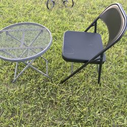 🪑 Foldable Metal Table & Chair Set – Compact & Practical – Only $25!