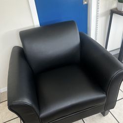 Black Leather Couch 