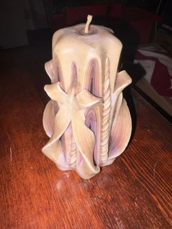Vintage Hand-carved Ribbon Candle