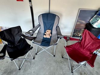 Set of 3 Folding Camp Chairs