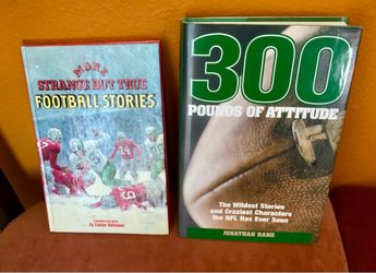 2 FOOTBALL BOOKS, 300 POUNDS OF ATTITUDE (47% OFF SALE)