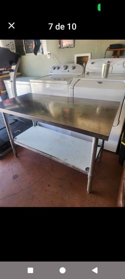 Stainless steel prep work table metal top portable
Width 48, Depth 30, Height 24