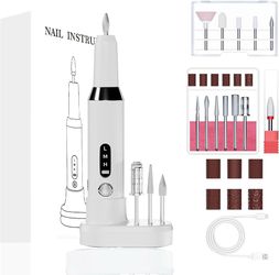 Cordless Electric Nail File with 12 Drill Bits - Nail Drill for Acrylic Gel Dip Powder Nails,Tool for Women Electric for Manicure Pedicure Polishing S