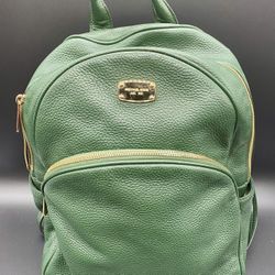 Michael Kors Hunter Green Abbey Leather Backpack