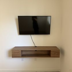  Floating Cabinet Wall Mounted TV Stand Media Console Shelf