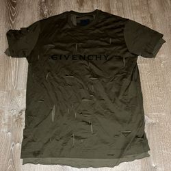 Givenchy Distressed Destroyed Tee Shirt Layered- Size Small 