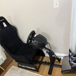 Playseat Evolution + Thrustmaster T300 Racing Wheel + Thrustmaster T-LCM Pedals