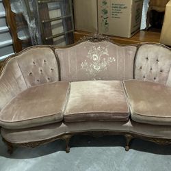 Antique Velvet Couch and Chair $1000