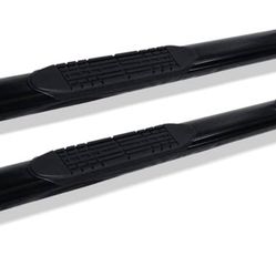 Compatible with 2001-2013 Chevy Silverado GMC Sierra 1500/2001-2014 2(contact info removed) HD Crew Cab 4" Oval Side Step Nerf Bars