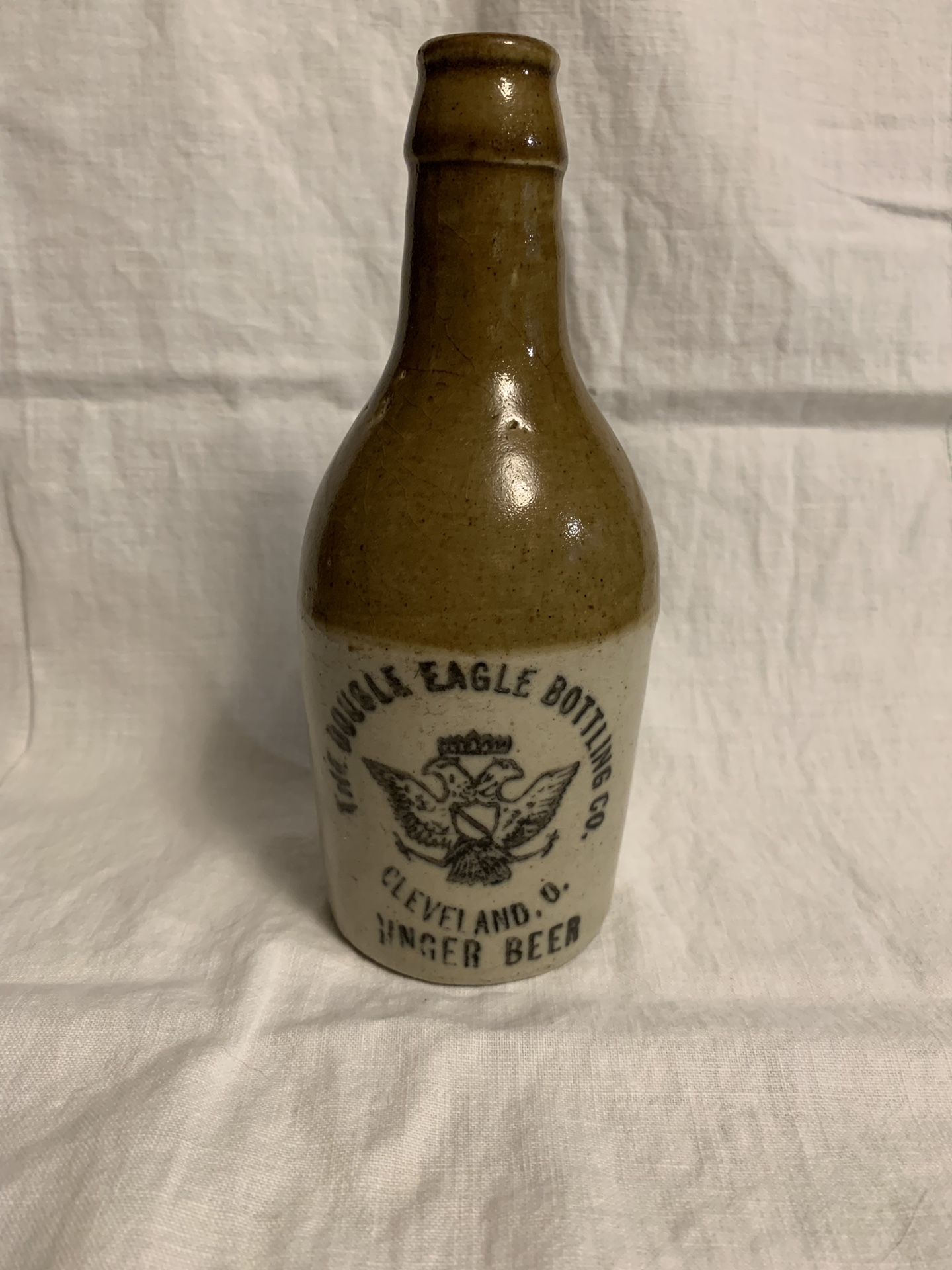 Antique The Double Eagle Bottle Co. Cleveland, Oh Ginger Beer Bottle (OBO)