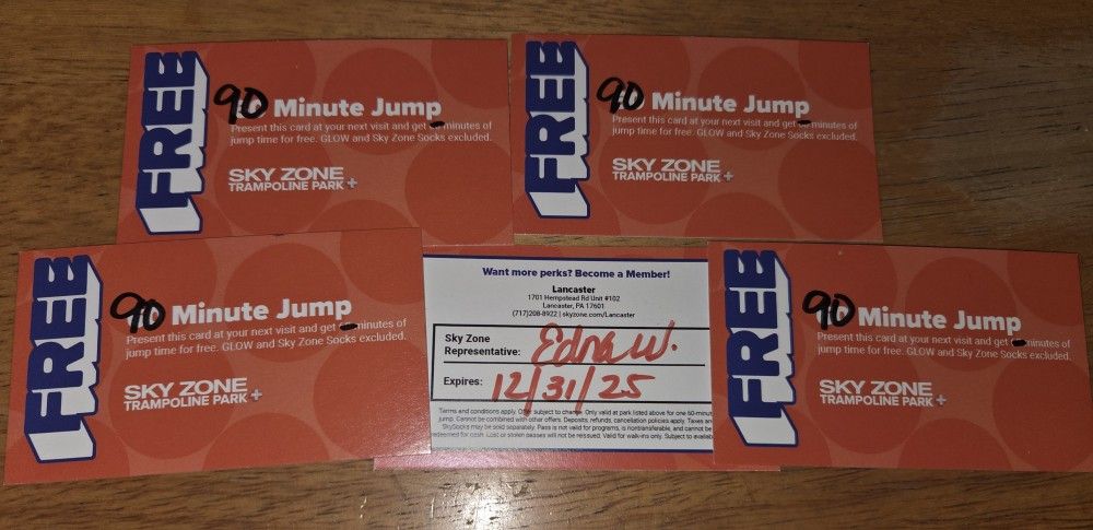 Sky Zone Jump Passes