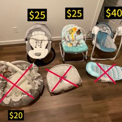 CLEARANCE !! Baby Swing For Baby And Baby Seats / Columpios Para Bebe Asientos Y Demas 