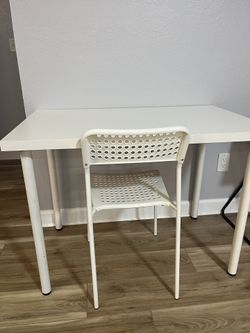 Desk, chair and Tv Table