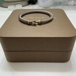 David Yurman BUCKLE CLASSIC CABLE BRACELET Sterling Silver with 18K YG, 5mm