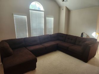 Ashley Chocolate Sleeper Sofa 3 piece Sectional