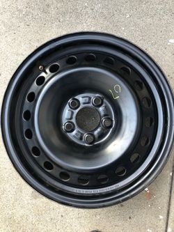 16"x6.5" 5 Lug 2012-2018 Ford Focus Black Steel Wheels