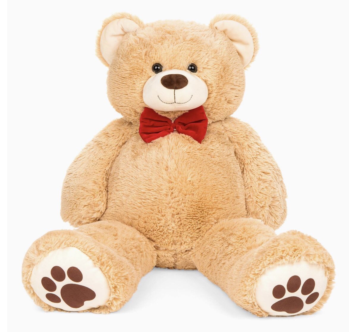 LIFE-SIZED, JUMBO Brown Plush Stuffed Teddy Bear!  🧸 ❤️🐾
