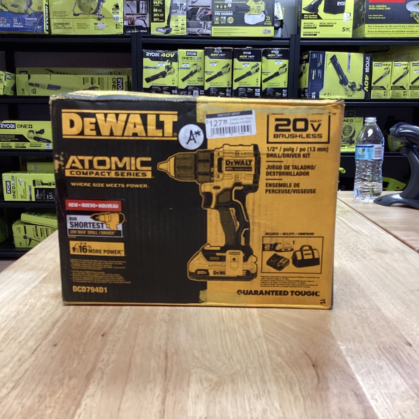 Dewalt ATOMIC 20-Volt Lithium-Ion Cordless Compact 1/2 in. Drill/Driver Kit with 2.0Ah Battery, Charger and 