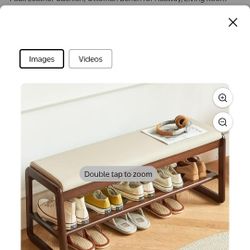 BRAND NEW..Solid Wood Shoe Bench, 2-Tier Wooden Storage Entryway Bench, Mid-Century Modern Shoe Benc