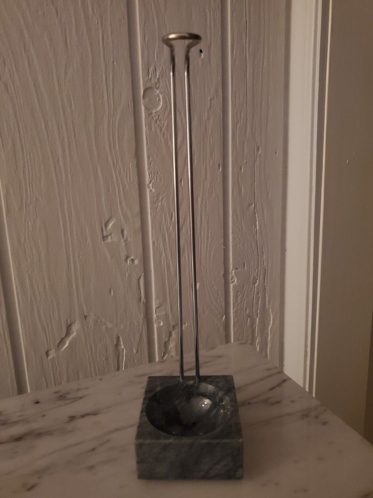 PETER HEWITT BLACK MARBLE BLOSSOM WELL FLOWER BUD VASE 