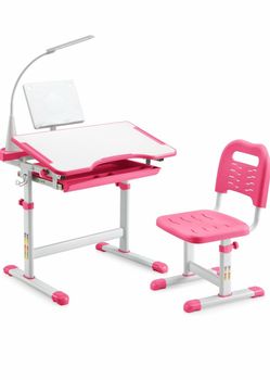 Kids desk and chair with LED light.