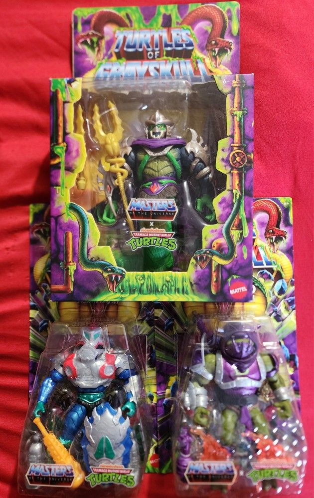 Masters Of The Universe X TMNT 3 Piece Set Action Figures 
