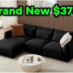 Black L Shape Sectional Couch 🛋️ Brand New In Box 📦 