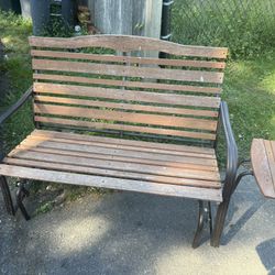 Outdoors, Wood, Rocking Bench $25