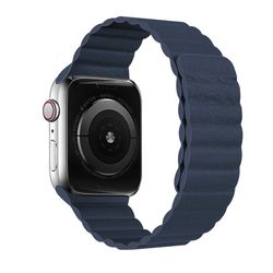High Quality Leather Blue Strap Apple Watch Band 40mm Size 