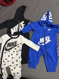 3 Nike Baby Onesies – 3 Months – Black, Blue & White – Great Condition
