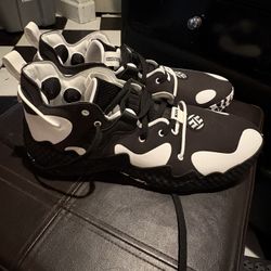 Adidas Harden Vol. 5 Basketball Shoes - Black/White-size 14.