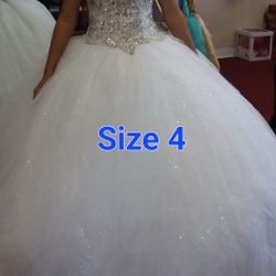 White Quinceaneras Dress